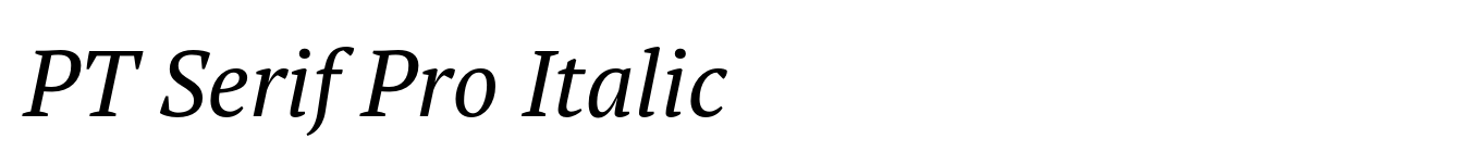 PT Serif Pro Italic